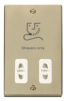 VPBR100WH  Deco Victorian Dual Voltage Shaver Socket Outlet 115/230V